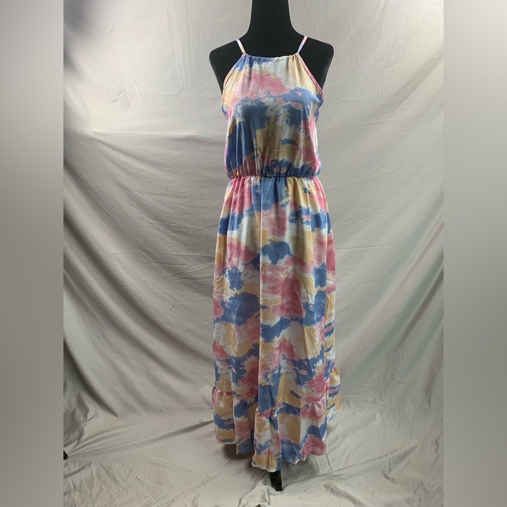 Boho Ruffle Hem Halter Dress - Picture 5 of 5